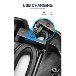 Sillín de bicicletaSillín de bicicleta con luz trasera - cuero - carga USB - resistente al agua