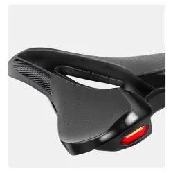 Bicycle saddle with taillight - leather - USB charging - waterproofSaddles