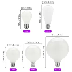 LED Edison lamp - melkglas - 5W - AC110V 220V - G80 - G95 - G125 - A60 - ST64Lampen