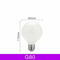 Lâmpada LED Edison - vidro leitoso - 5W - AC110V 220V - G80 - G95 - G125 - A60 - ST64