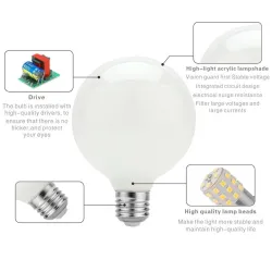LED-Edison-Glühbirne - milchiges Glas - 5 W - AC110V 220V - G80 - G95 - G125 - A60 - ST64
