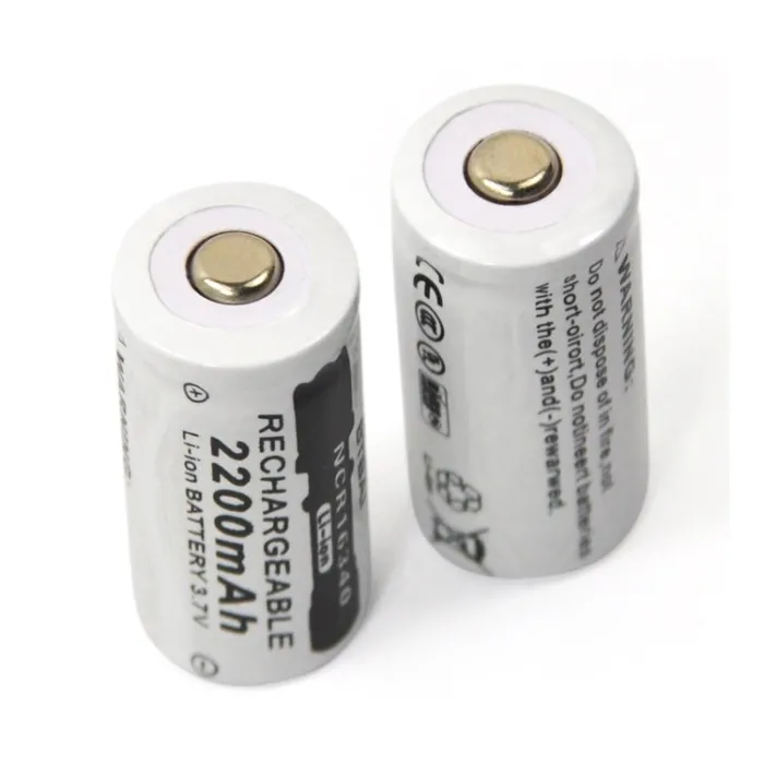 37V 2200mAh CR123A 16340 lithiumbatteri - genopladeligt - 4 stk.