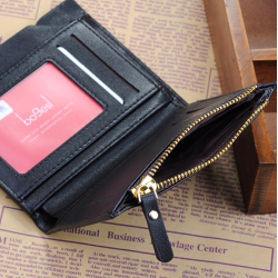 Liten plånbok för män - handväska med dragkedja - mynt / kreditkortshållare
