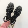 Fashionable flat sandals - with a strap - braided patternSandals