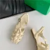 Modische flache Sandalen - mit Riemchen - Flechtmuster