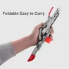 Porte-canne à pêche sensible - ressort automatique - réglable - pliable - inox