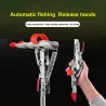 Cañas de pescarSoporte de caña de pescar sensible - resorte automático - ajustable - plegable - acero inoxidable