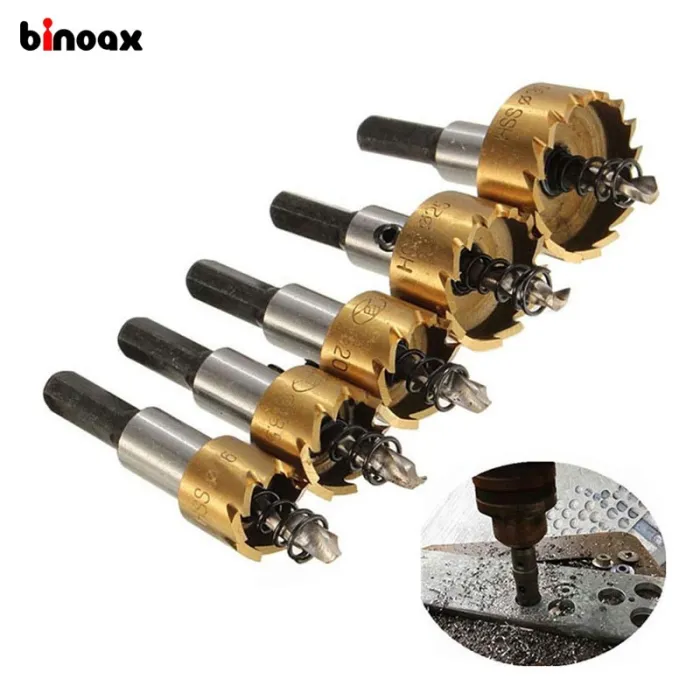 BINOAX - HSS Bohrer - Spitzen - Metall / Holz Bohren - 16 / 18,5 / 20 / 25 / 30mm - 5 Stück