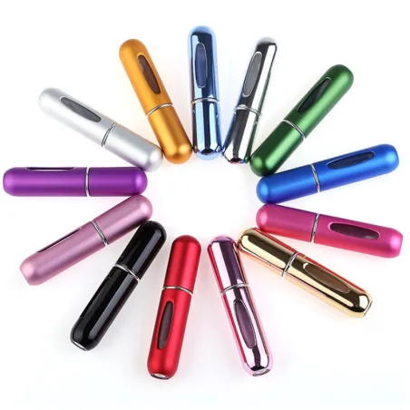 Mini empty perfume bottle - refillable - with atomizer - aluminum container - 5mlPerfumes