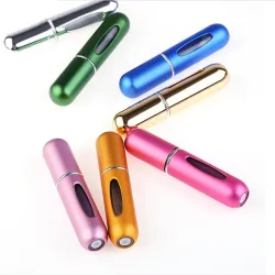 PerfumeMini frasco de perfume vacío - recargable - con atomizador - envase de aluminio - 5ml