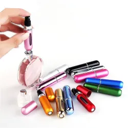 PerfumeMini frasco de perfume vacío - recargable - con atomizador - envase de aluminio - 5ml