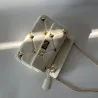 Bolsa luxuosa - com rebites / alça de corrente / alça - couro genuíno