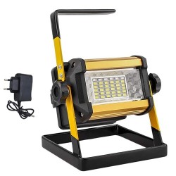 LED-strålkastare - bärbar reflektor - arbetslampa - laddningsbar - vattentät - 50W