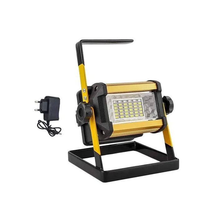 LED flomlys - bærbar reflektor - arbeidslys - oppladbar - vanntett - 50W