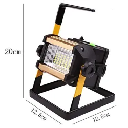 LED flomlys - bærbar reflektor - arbeidslys - oppladbar - vanntett - 50W
