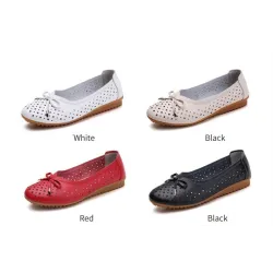 Fashionabla klassiska platta skor - slip-on - ihålig design