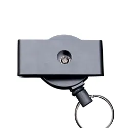 Metalowy chowany brelok - klips - uchwyt na identyfikator - z drutem stalowymBreloczki Do Kluczy