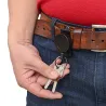 Porte-clés rétractable en métal - clip - porte-badge - avec fil d'acier
