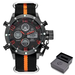 Golden Hour - montre à quartz militaire de sport - analogique - affichage numérique à LED