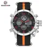Golden Hour - montre à quartz militaire de sport - analogique - affichage numérique à LED