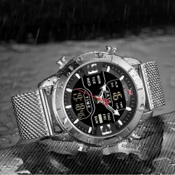 NAVIFORCE - montre de sport de luxe - quartz - numérique - double affichage analogique - étanche