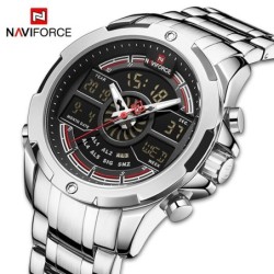 NAVIFORCE - luksusowy zegarek kwarcowy - analogowo - cyfrowy - wodoodpornyZegarki
