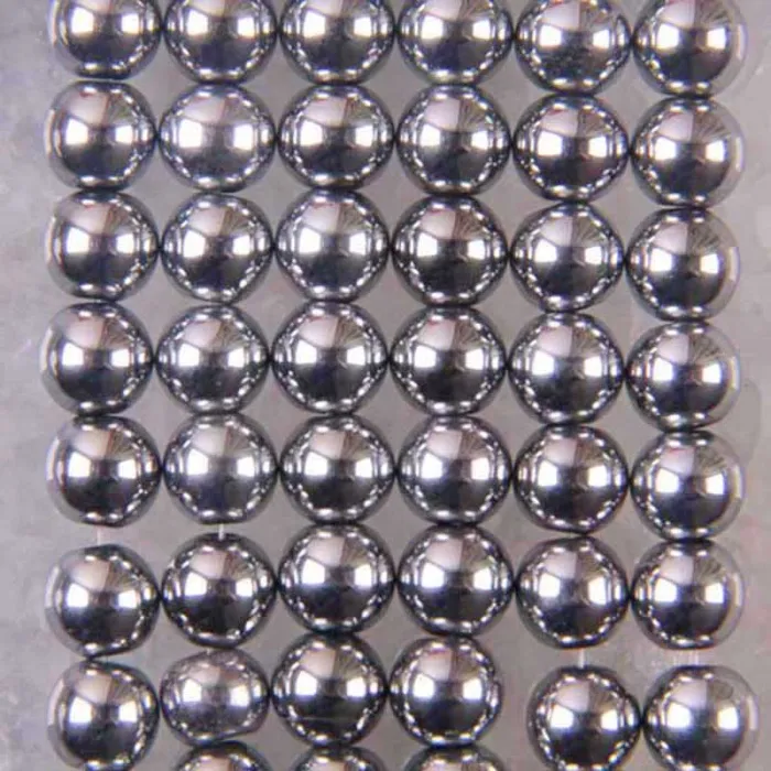 BolasHematita magnética de 8 mm, cuentas redondas sueltas, hilo de 15,5 pulgadas, para hacer joyas.