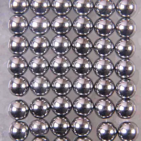 8 mm magnetisk hematitt - runde løse perler - 15,5 tommers tråd - for smykkefremstilling