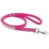 Laisse en cuir - avec strass - pour chiens / chats