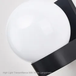 Moderne kuleformet lampe - utendørs vegglampe