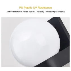 Moderne kuleformet lampe - utendørs vegglampe