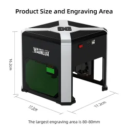Wainlux - K6 - mini macchina per incisione laser - stampante - taglierina - lavorazione del legno - plastica - 3000 mw - WiFi