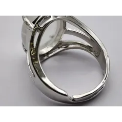 Vintage ring - med naturstein - krystall tigerøye - rhodonitt - sodalitt - sandstein - labradoritt - lapis