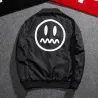 Bomber - pilot jacket - short windbreaker - double sided - with patches / zipper - slim typeJackets