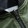 Bomber - kurtka pilotka - krótka wiatrówka - dwustronna - z naszywkami / zamek - typ slimKurtki