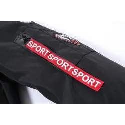 Bomber - kurtka pilotka - krótka wiatrówka - dwustronna - z naszywkami / zamek - typ slimKurtki
