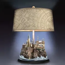 Retro harpiksslott - ornament - bordlampe - LED