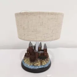 Château en résine rétro - ornement - lampe de table - LED