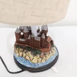 Retro harpiksslott - ornament - bordlampe - LED