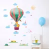 Dekorativa väggklistermärken - färgglada ballonger / moln / djur