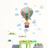 Dekoracyjne naklejki ścienne - kolorowe balony / chmurki / zwierzętaNaklejki Ścienne