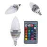 E14E12 E14 3W RGB LED 15 - bombilla vela con mando a distancia - cambio de color