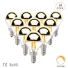 LED-pære - G45 gull speilboble - dimbar - varmhvit - 4W - E12 - E14 - 10 stk.