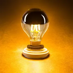 E27Bombilla LED - G45 globo espejo plateado - regulable - blanco cálido - 4W - E12 - E14 - E26 - E27 - 10 piezas