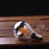 LED-pære - G45 sølv speilkule - dimbar - varmhvit - 4W - E12 - E14 - E26 - E27 - 10 stk.