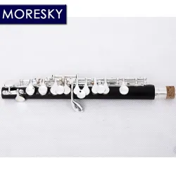 Instrumento MusicalMORESKY - mini flautín - flauta C-Key - cuproníquel - chapado en plata - con estuche