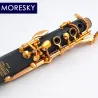 MORESKY - BB klarinet - 17 nøgler - med siv - guldlak - sort