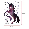 Dekorativ wallsticker - hest - enhjørning - stjerner