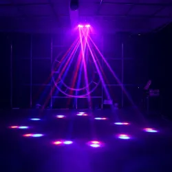 Luz de palco LED - cabeça de movimento cruzado - controle DMX - projetor a laser