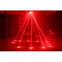 LED scenelys - kryssbevegelseshode - DMX-kontroll - laserprojektor